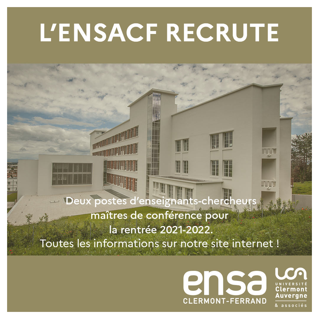 L'ENSACF recrute des enseignants-chercheurs